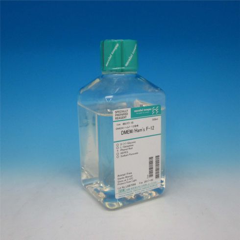 DMEM/Ham's F-12 with L-Gln, Sodium Pyruvate and HEPES, without Phenol Red, liquid