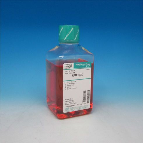 RPMI 1640培养基,不含L-谷氨酰胺,液体